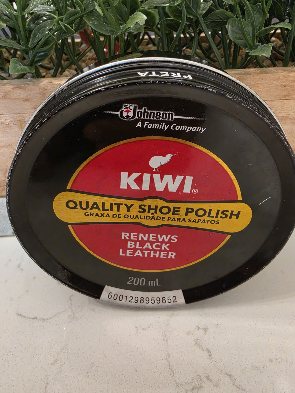 Brand New KIWI Original Black Leather Renews & Protects Shiny Shoe Polish 200ML